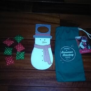 Demdaco Snowman Beanbag Toss Game - Green and Red